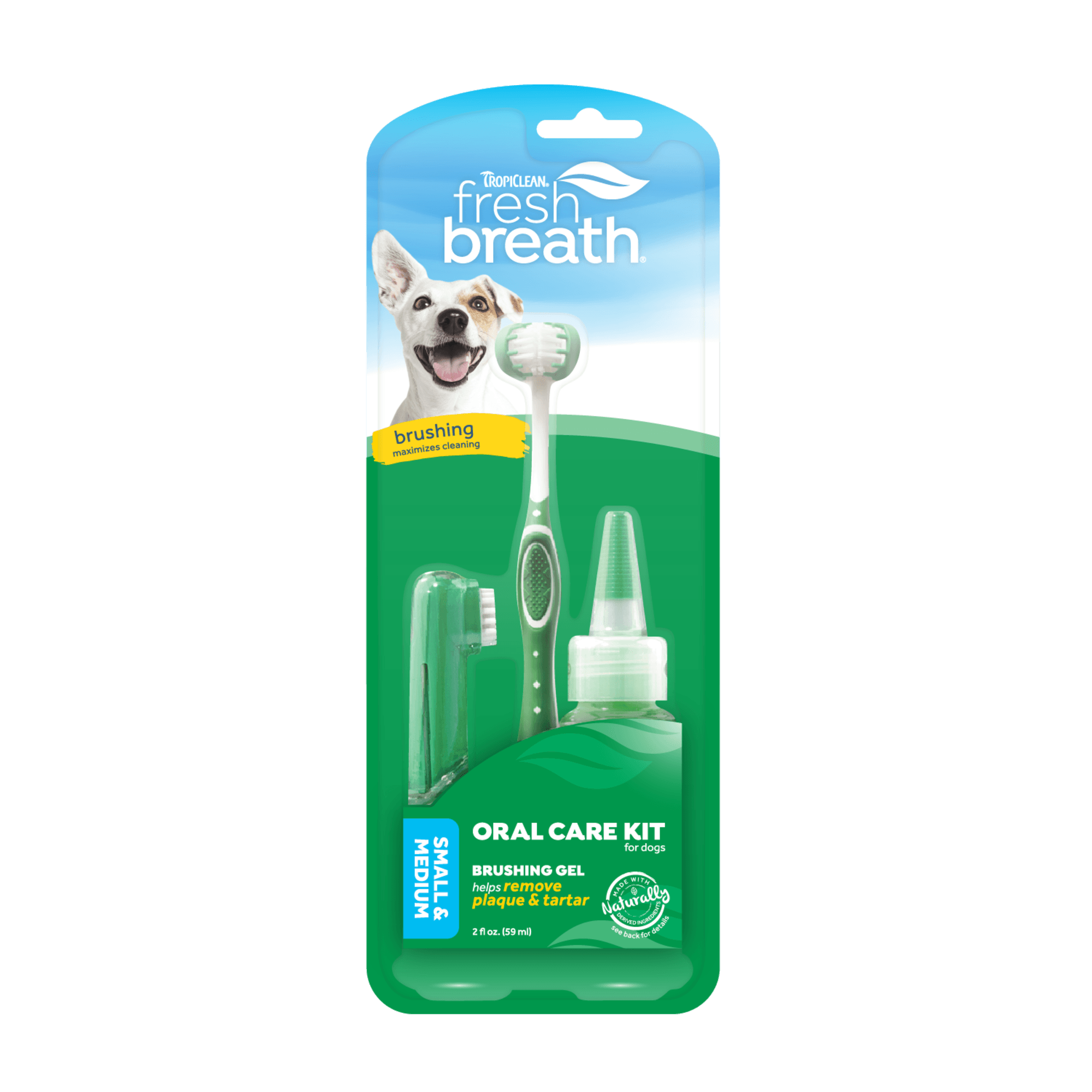 FRESH BREATH ZESTAW TOTAL CARE ORAL CARE KIT SM/MD DLA MAŁYCH I ŚREDNICH PSÓW 59ML - 001299