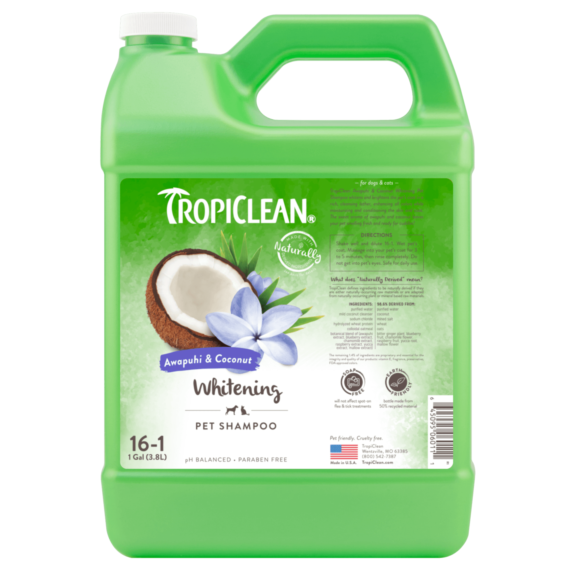 TROPICLEAN SZAMPON AWAPUHI COCONUT PIES, KOT GALLON 3,78L - 060111