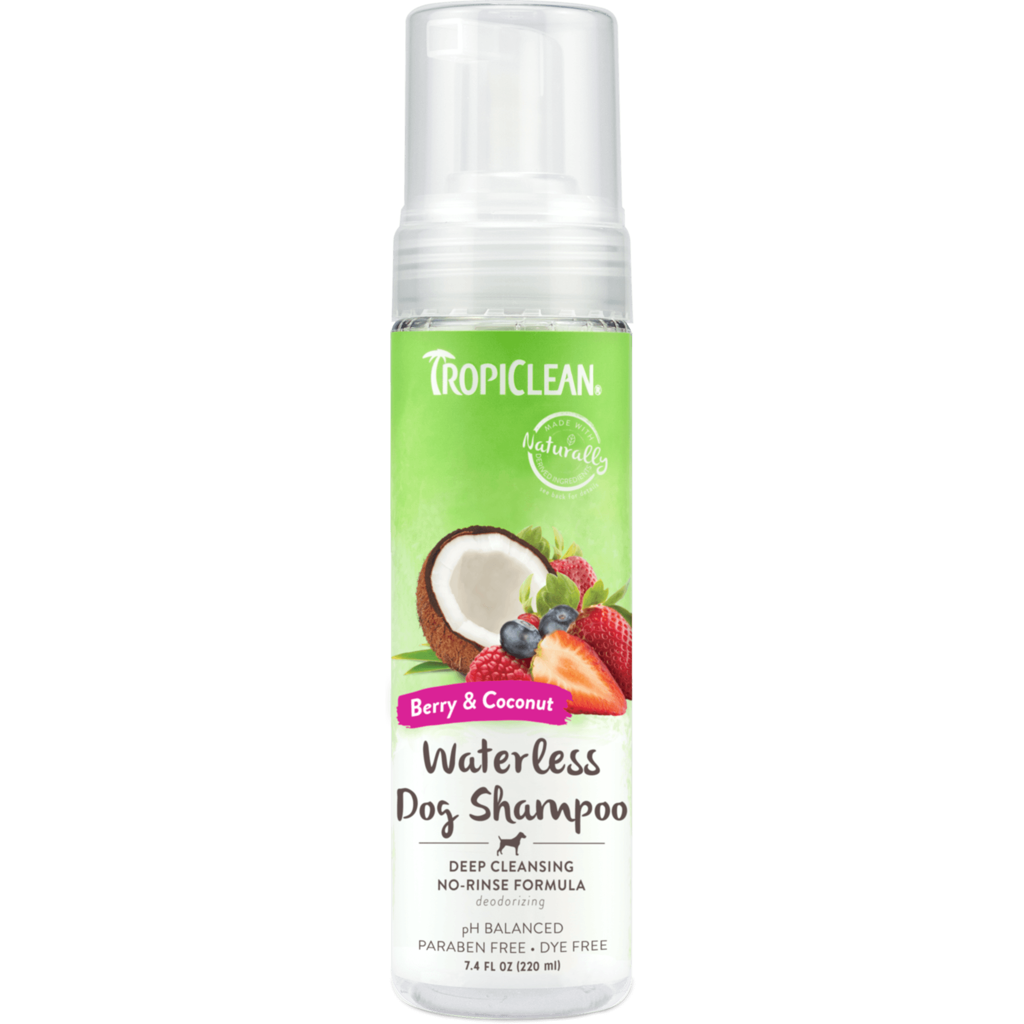 TROPICLEAN SZAMPON SUCHY DEEP CLEANING BERRY&COCONUT PIES 220ML - 869011_1