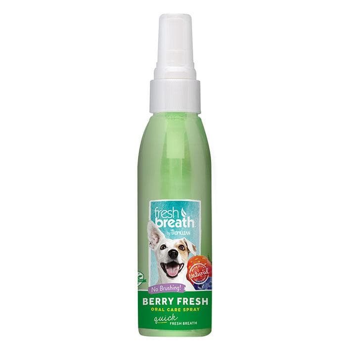 TROPICLEAN FRESH BREATH ORAL CARE SPRAY ODŚWIEŻAJĄCY ODDECH BERRY FRESH PIES 118ML - sprayberry